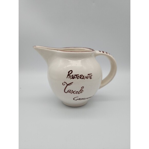 Italian Floral Pitcher Ristorante Tuscolo Grottaferrata Velletri Souvenir Piece? - Picture 11 of 11